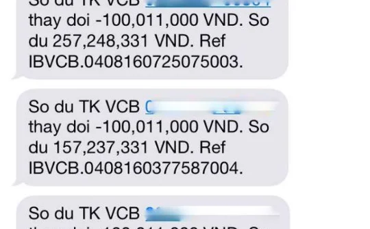 Chủ thẻ Vietcombank "ngủ dậy mất 500 triệu đồng", giao dịch không mã OTP vẫn trót lọt