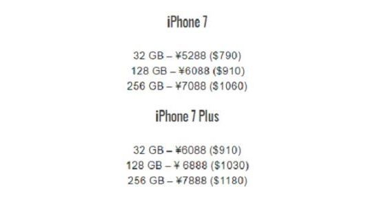iPhone 7, iPhone 7 Plus lộ giá bán trước giờ G