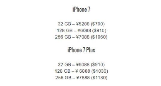 iPhone 7, iPhone 7 Plus lộ giá bán trước giờ G