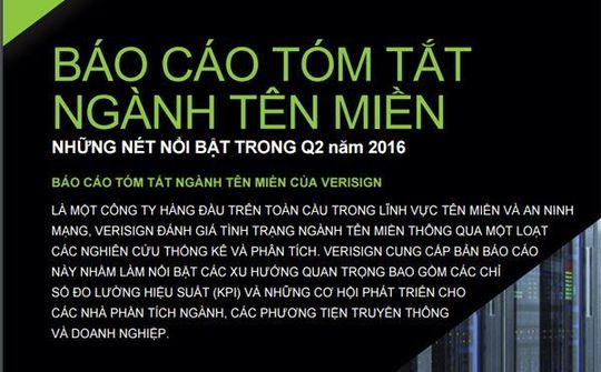 Quý II/2016, Internet phát triển lên đến 334,6 triệu tên miền