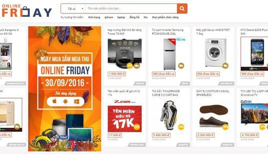 Gần 61.300 sản phẩm khuyến mãi trong Ngày Online Friday Mua sắm mùa thu