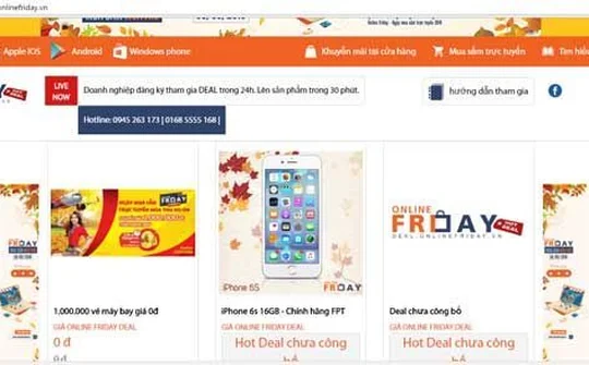 Online Friday mua sắm mùa Thu 2016 "bùng nổ" sau giờ kích hoạt