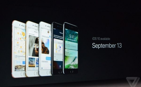 iOS 10 sẽ phát hành chính thức vào ngày 13/9