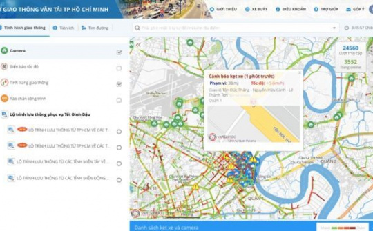 Người dân TP. Hồ Chí Minh tiếp cận giao thông thông minh qua cổng thông tin