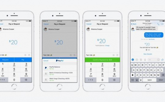 Facebook Messenger đã cho phép thanh toán trực tuyến Paypal