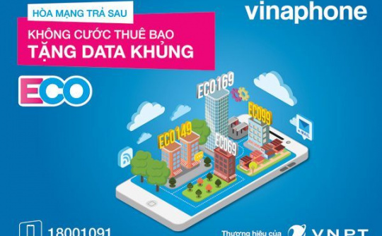 VinaPhone miễn cước thuê bao tháng cho khách hàng trả sau