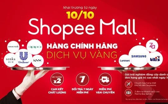 Shopee ra mắt “SHOPEE MALL” dành cho nhu cầu mua sắm trực tuyến cao cấp