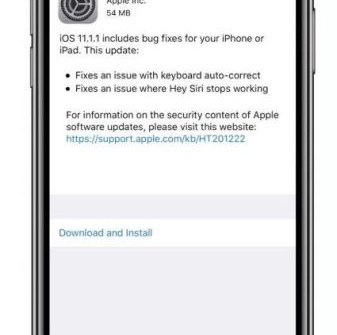 Apple vừa tung ra bản cập nhật iOS 11.1.1 để khắc phục lỗi nguyên âm