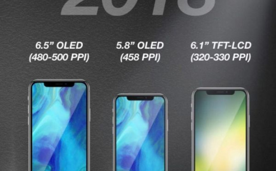 Apple sẽ ra mắt 3 mẫu iPhone mới năm 2018