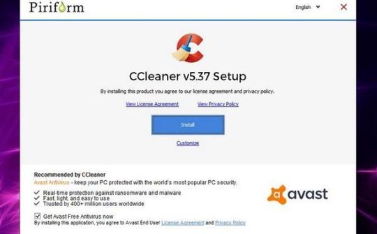 Ccleaner tích hợp thêm Avast Antivirus và ép buộc phải tải về