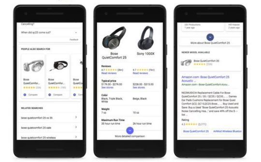 Google Search đã được thiết kế lại với các công cụ mua sắm di động