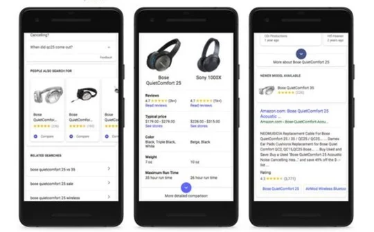 Google Search đã được thiết kế lại với các công cụ mua sắm di động