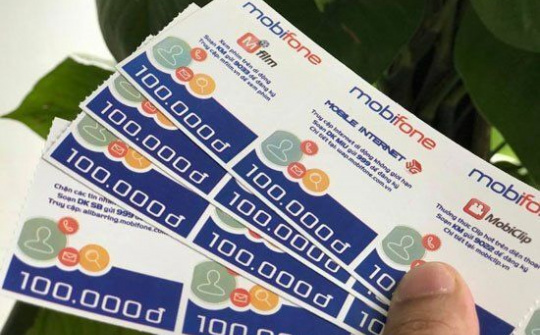 MobiFone khuyến mại khi tặng 100% giá trị thẻ nạp cho thuê bao trả trước