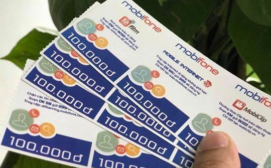 MobiFone khuyến mại khi tặng 100% giá trị thẻ nạp cho thuê bao trả trước