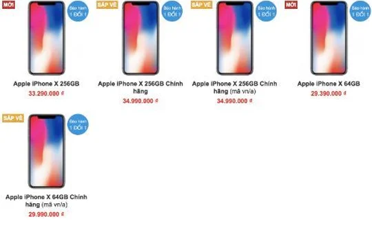 Hàng chính hãng sắp về, giá iPhone X xách tay liên tục giảm