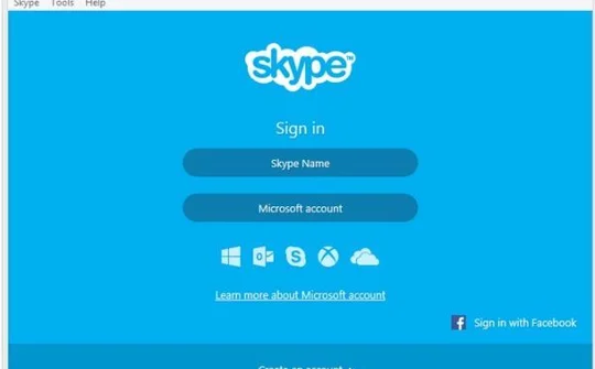 Microsoft bỏ tùy chọn đăng nhập Skype bằng Facebook vào năm 2018
