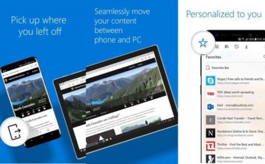 Microsoft Edge đã được phát hành bản trên Google Play Store