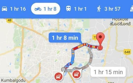 Google Maps cập nhật tuyến đường cho xe gắn máy