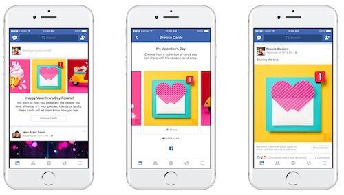 Facebook có thêm tính năng gửi thiệp mừng Valentine