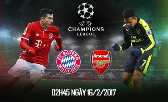 Link SopCast, Ace Stream xem trận Bayern vs Arsenal (02h45 ngày 16/2)