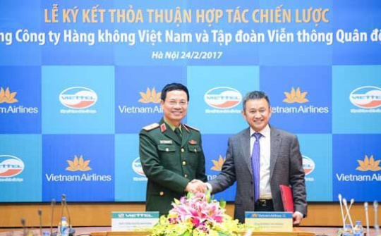 Vietnam Airlines và Viettel "bắt tay" trao đổi dịch vụ