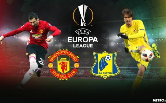 Link SopCast, Ace Stream xem trực tiếp Man Utd vs FC Rostov (03h05 ngày 17/3)