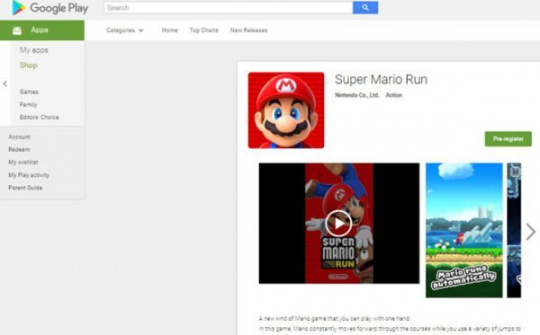 Super Mario Run hiện đang trong trạng thái "chờ tải" trên Android, phát hành vào vào ngày 23/3
