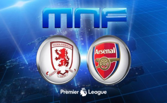 Trực tiếp Middlesbrough vs Arsenal (2h00 ngày 18/4)