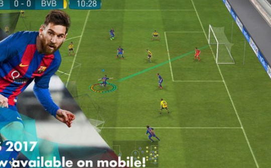Tựa game bóng đá đình đám PES 2017 đã có mặt nền tảng di động