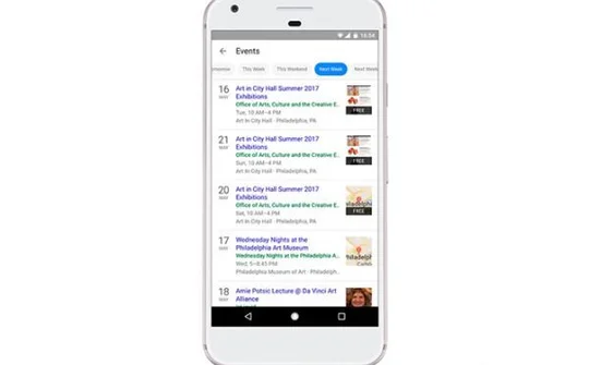 Google cập nhật tính năng hỗ trợ tìm các sự kiện trên thiết bị di động
