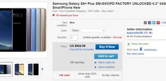 Galaxy S8 Plus phiên bản sim kép chính thức phát hành ở Mỹ