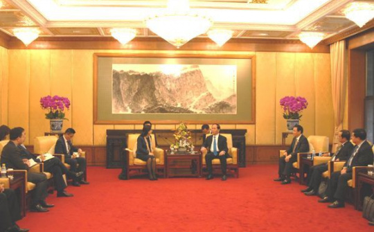 Chủ tịch Trần Đại Quang tiếp Chủ tịch Tập đoàn Huawei Tôn Á Phương