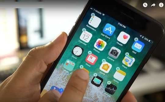 iOS 11 có thể di chuyển nhiều icon cùng lúc