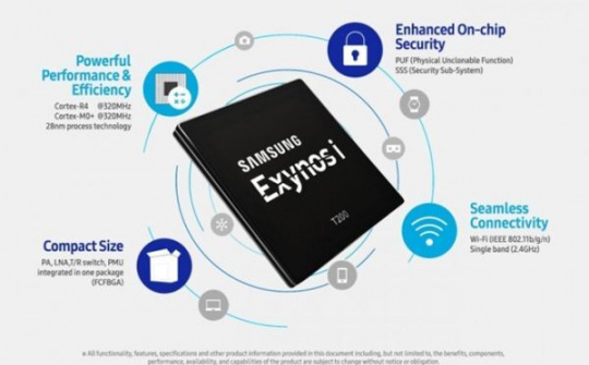 Samsung sản xuất loạt chip Exynos i T200 dành cho thiết bị IoT