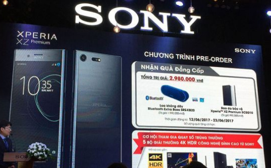 Đặt mua Sony Xperia XZ Premium, nhận quà tặng "khủng"