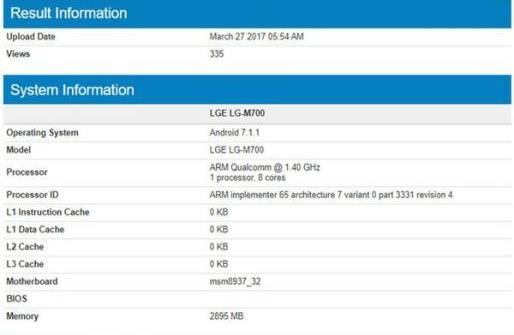 Lộ cấu hình Smartphone LG Q6 (LG G6 mini)