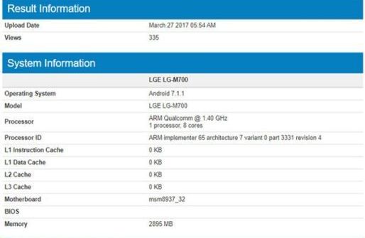 Lộ cấu hình Smartphone LG Q6 (LG G6 mini)