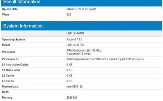 Lộ cấu hình Smartphone LG Q6 (LG G6 mini)