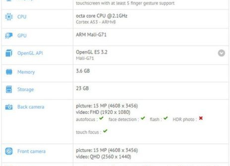 Galaxy A7 2018 sẽ được trang bị RAM 4GB và được cài đặt sẵn Android 7.1.1