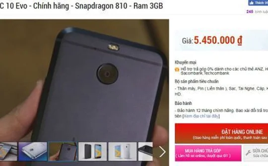 HTC 10 evo giảm giá cực kỳ hấp dẫn