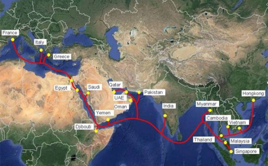 Hệ thống cáp quang biển AAE-1 được đưa vào khai thác thương mại