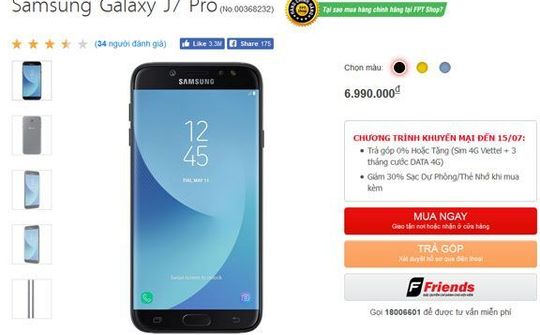 Galaxy J7 Pro chính thức lên kệ tại thị trường Việt Nam