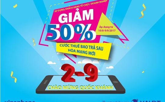 Tặng cước thuê bao chào mừng Quốc Khánh