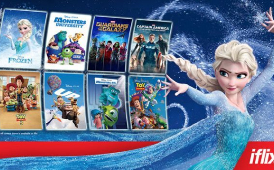 Người dùng iflix đã có thể thưởng thức những bộ phim bom tấn của Disney