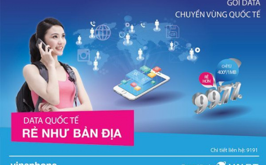 VinaPhone giảm 99,7% cước Data Roaming đến 6 nước Châu Á