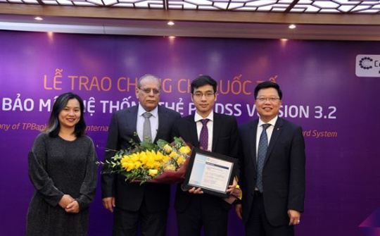 TPBank nhận chứng chỉ bảo mật quốc tế về an toàn thẻ