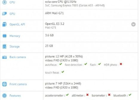 Samsung Galaxy J8 (2018) lộ diện, vi xử lý Exynos 7885