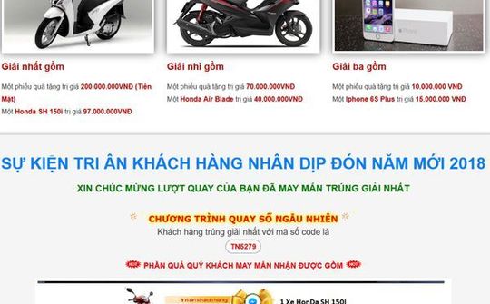 Cảnh báo chiến dịch lừa đảo bằng “khuyến mại”, “tặng quà”…