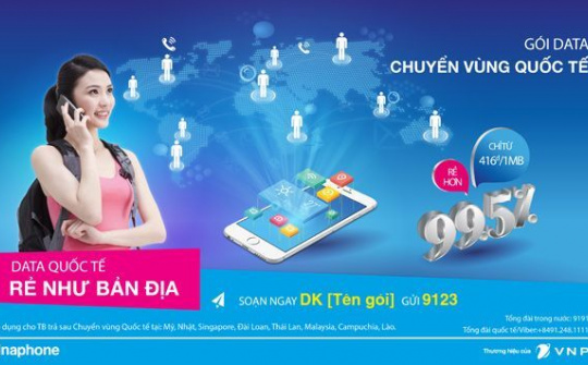 VinaPhone ra mắt gói cước Data Roaming R500