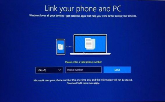 Microsoft yêu cầu số điện thoại để cài đặt Windows 10 Build 17063